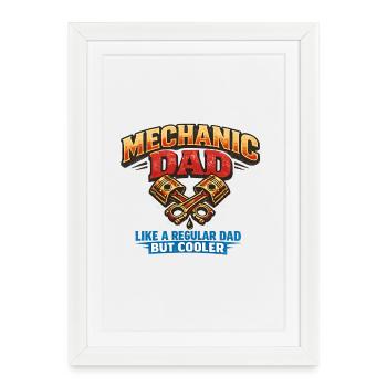 Père mécanicien : Meilleur que les autres mécaniciens automobiles - Affiche encadrée (27 × 37 cm) - blanc - Devant