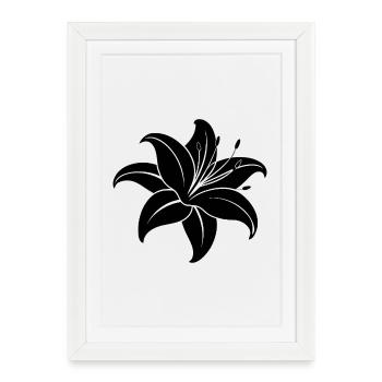 Lys tigre - Affiche encadrée (27 × 37 cm) - blanc - Devant