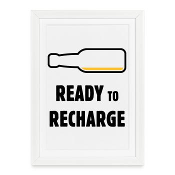 Prêt à recharger (Bière / Bière / POS 2C) - Affiche encadrée (27 × 37 cm) - blanc - Devant