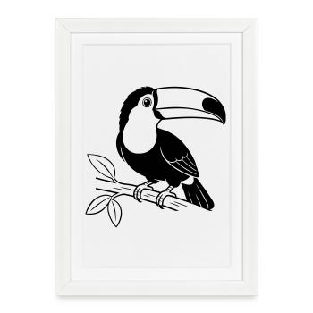 Toukan Bird - Framed poster (27 × 37 cm) - white - Front
