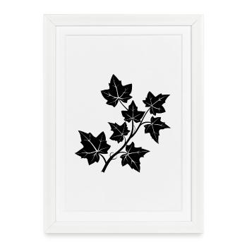 Ivy branch - Framed poster (27 × 37 cm) - white - Front