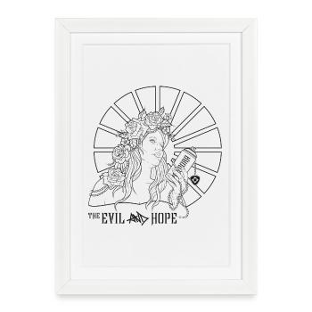 Pandora - Le Mal et l’Espoir - Affiche encadrée (27 × 37 cm) - blanc - Devant
