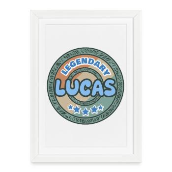 Dire Lucas - Affiche encadrée (27 × 37 cm) - blanc - Devant