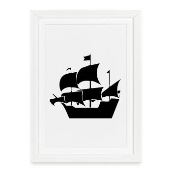Sail - Framed poster (27 × 37 cm) - white - Front