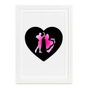 Danser - Affiche encadrée (27 × 37 cm) - blanc - Devant