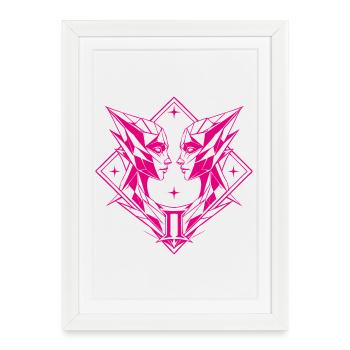 Gemini – Duality & Balance - Framed poster (27 × 37 cm) - white - Front