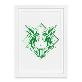 Gemini – Duality & Balance - Framed poster (27 × 37 cm) - white - Front
