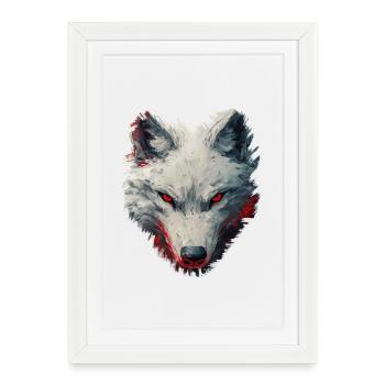 Wolf Design - Framed poster (27 × 37 cm) - white - Front