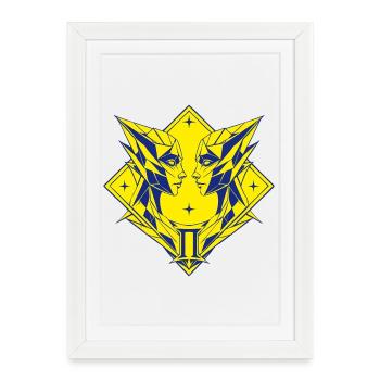 Gemini – Duality & Balance - Framed poster (27 × 37 cm) - white - Front