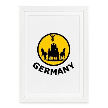 Berlin Sun Carriage Silhouette - Framed poster (27 × 37 cm) - white - Front