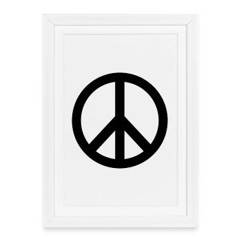 Signe de paix - Affiche encadrée (27 × 37 cm) - blanc - Devant