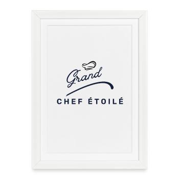Grand chef étoilé chef de cuisine - Affiche encadrée (27 × 37 cm) - blanc - Devant