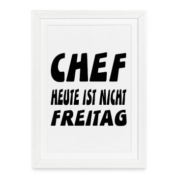 Chef - Gerahmtes Poster (27 × 37 cm) - Weiß - Vorne