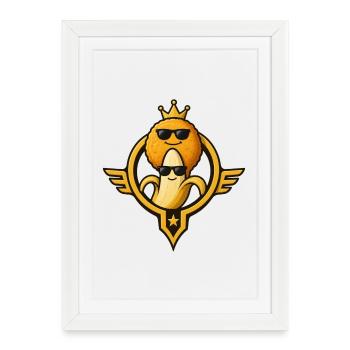 Royal Snack-Star Banana Chicken - Framed poster (27 × 37 cm) - white - Front