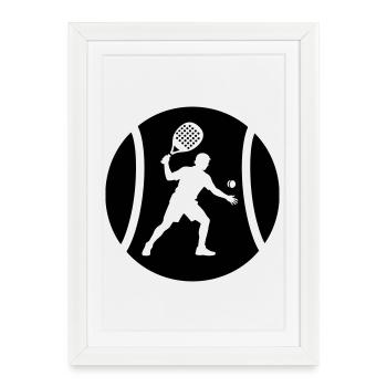 Padel - Affiche encadrée (27 × 37 cm) - blanc - Devant