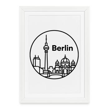Berlin - Affiche encadrée (27 × 37 cm) - blanc - Devant