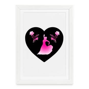 Danser - Affiche encadrée (27 × 37 cm) - blanc - Devant