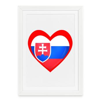 Červené Srdce Slovensko - Framed poster (27 × 37 cm) - white - Front