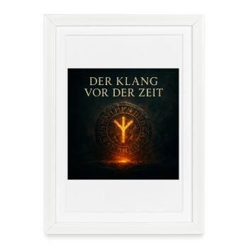 Der Klang vor der Zeit - Gerahmtes Poster (27 × 37 cm) - Weiß - Vorne