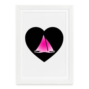 Sail - Framed poster (27 × 37 cm) - white - Front