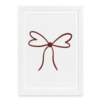 Illustration de ruban dessiné à la main - Affiche encadrée (27 × 37 cm) - blanc - Devant