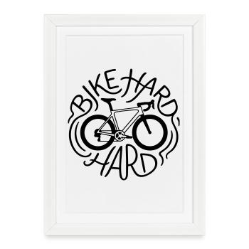 cycling - Framed poster (27 × 37 cm) - white - Front