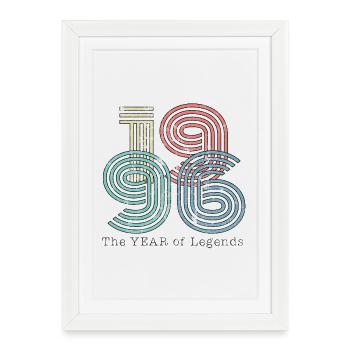 Millésime 1996 - Affiche encadrée (27 × 37 cm) - blanc - Devant