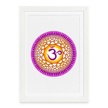 Chakra couronne Sahasrara - Affiche encadrée (27 × 37 cm) - blanc - Devant