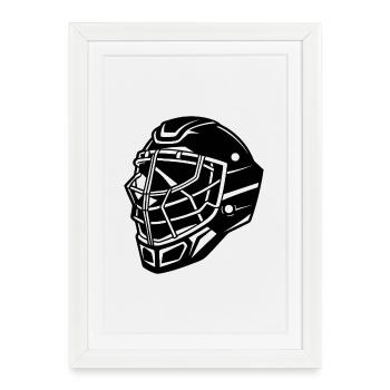 Masque de gardien - Affiche encadrée (27 × 37 cm) - blanc - Devant