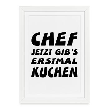 Chef - Gerahmtes Poster (27 × 37 cm) - Weiß - Vorne