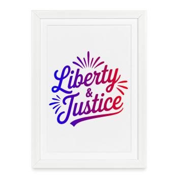 Liberty & Justice Print - Framed poster (27 × 37 cm) - white - Front