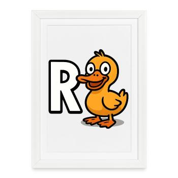 Pension Duck Pension Pension Gift de retraite anticipée - Affiche encadrée (27 × 37 cm) - blanc - Devant