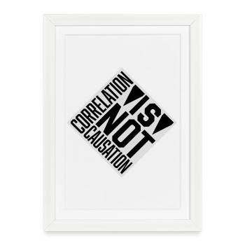 La corrélation n’est pas la causalité : la science des nerds - Affiche encadrée (27 × 37 cm) - blanc - Devant