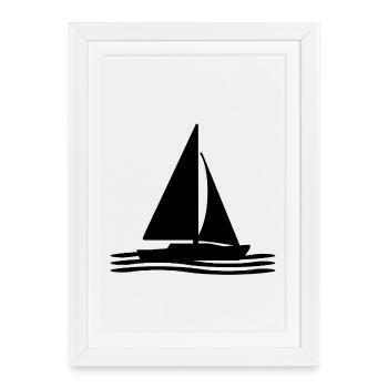 Voile - Affiche encadrée (27 × 37 cm) - blanc - Devant