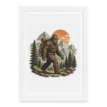 Bigfoot Mountain Hikers - Framed poster (27 × 37 cm) - white - Front