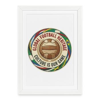 Global Football Heritage Emblem - Framed poster (27 × 37 cm) - white - Front