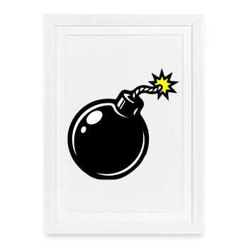 Bomb Comic - Framed poster (27 × 37 cm) - white - Front