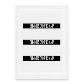 Summer Camp Champ Fun Kids Outdoor Adventure - Framed poster (27 × 37 cm) - white - Front
