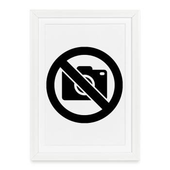 No Photography, No Photos - Framed poster (27 × 37 cm) - white - Front