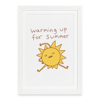 Sun Warming Up for Summer - Framed poster (27 × 37 cm) - white - Front