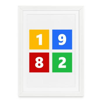 1982 - Framed poster (27 × 37 cm) - white - Front