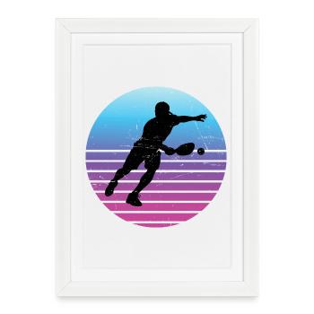 Idée cadeau pour les fans de pickleball - Affiche encadrée (27 × 37 cm) - blanc - Devant