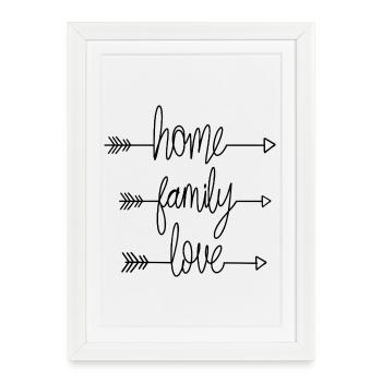 Home Family Love – Driven by Nature - Framed poster (27 × 37 cm) - white - Front