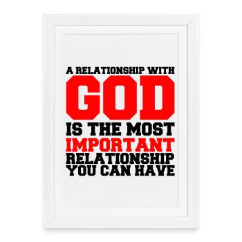 a_relationship_with_god2 - Affiche encadrée (27 × 37 cm) - blanc - Devant