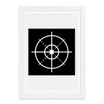 Target Reticle Minimal - Framed poster (27 × 37 cm) - white - Front