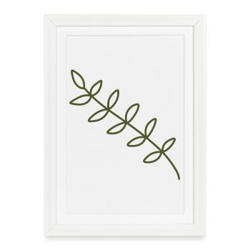 Vigne olivier diagonale - Affiche encadrée (27 × 37 cm) - blanc - Devant