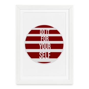 Citation inspirante sur l’amour de soi « Faites-le pour vous-même » - Affiche encadrée (27 × 37 cm) - blanc - Devant