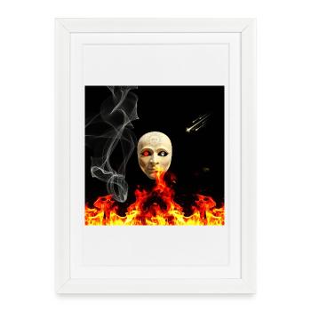 Inferno Mask Celestial Sun - Framed poster (27 × 37 cm) - white - Front