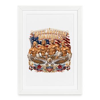 Declaration of the Founding Fathers on 4 July - Framed poster (27 × 37 cm) - white - Front