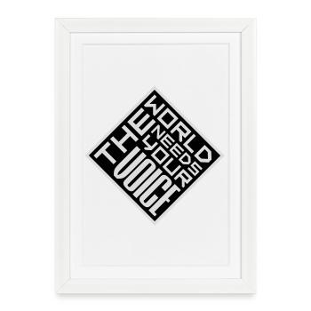 The World Needs Your Voice Inspirational Quote - Framed poster (27 × 37 cm) - white - Front